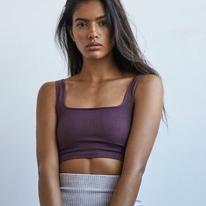 NWT Free People Happiness Runs Square Neck Crop